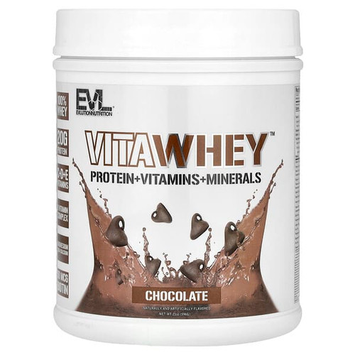 <img alt="EVLution Nutrition, VitaWhey, Chocolate, 21 oz (596 g)" title="EVLution Nutrition, VitaWhey, Chocolate, 21 oz (596 g),818901029934"