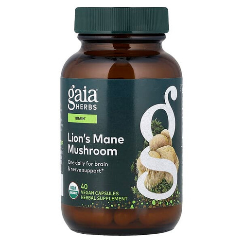 <img alt="Gaia Herbs, Lions Mane Mushroom, 40 Vegan Capsules" title="Gaia Herbs, Lions Mane Mushroom, 40 Vegan Capsules,751063151757"
