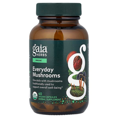 <img alt="Gaia Herbs, Everyday Mushrooms, 40 Vegan Capsules" title="Gaia Herbs, Everyday Mushrooms, 40 Vegan Capsules,751063151726"
