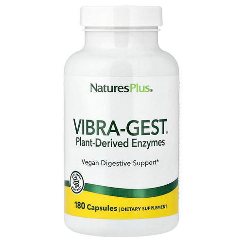 <img alt="NaturesPlus, Vibra-Gest, Plant-Derived Enzymes, 180 Capsules" title="NaturesPlus, Vibra-Gest, Plant-Derived Enzymes, 180 Capsules,097467044586"