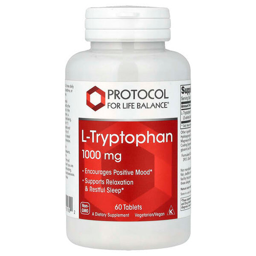 <img alt="Protocol for Life Balance, L-Tryptophan, 1,000 mg, 60 Tablets" title="Protocol for Life Balance, L-Tryptophan, 1,000 mg, 60 Tablets,707359101692"