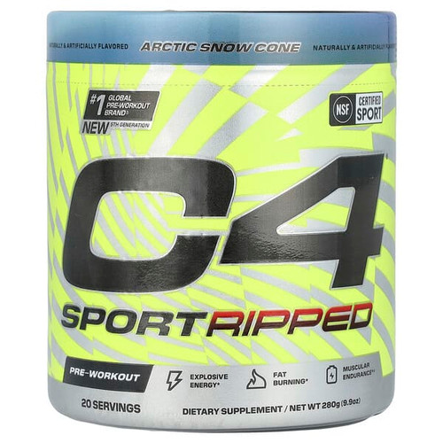 <img alt="C4 - Cellucor, C4 Sport Ripped, Pre-Workout, Artic Snow Cone, 9.9 oz (280 g)" title="C4 - Cellucor, C4 Sport Ripped, Pre-Workout, Artic Snow Cone, 9.9 oz (280 g),842595131567"