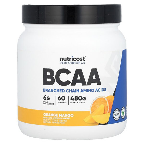 <img alt="Nutricost, Performance, BCAA, Orange Mango, 17.1 oz (480 g)" title="Nutricost, Performance, BCAA, Orange Mango, 17.1 oz (480 g),810014676005"