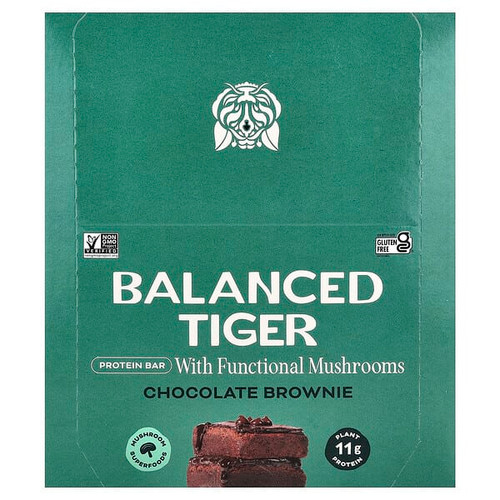 <img alt="Balanced Tiger, Protein Bar, Chocolate Brownie, 12 Bars, 1.55 oz (44 g) Each" title="Balanced Tiger, Protein Bar, Chocolate Brownie, 12 Bars, 1.55 oz (44 g) Each,850043619451"