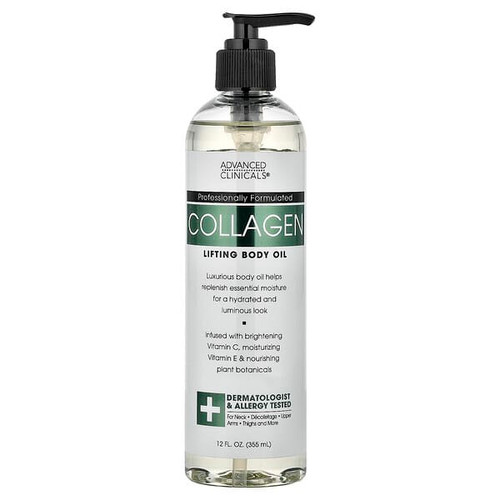 <img alt="Advanced Clinicals, Collagen, Lifting Body Oil, 12 fl oz (355 ml)" title="Advanced Clinicals, Collagen, Lifting Body Oil, 12 fl oz (355 ml),810400038394"