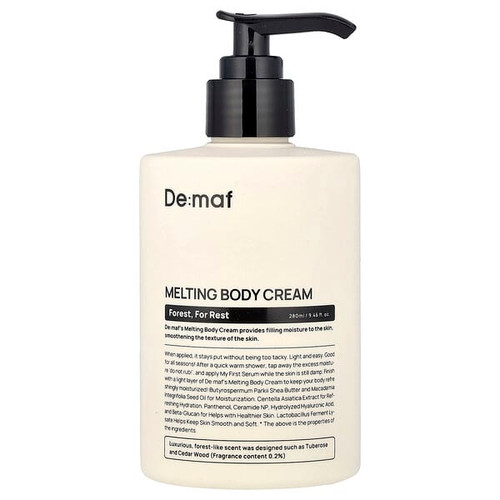 <img alt="De-maf, Melting Body Cream, Forest, For Rest, 9.46 fl oz (280 ml)" title="De-maf, Melting Body Cream, Forest, For Rest, 9.46 fl oz (280 ml),8800272980206"