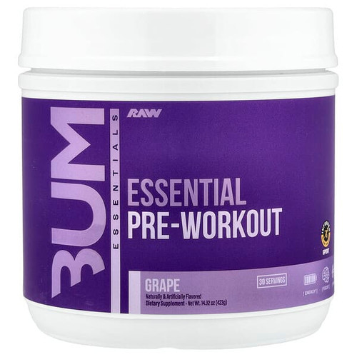 <img alt="Raw Nutrition, Bum Essentials, Essential Pre-Workout, Grape, 14.92 oz (423 g)" title="Raw Nutrition, Bum Essentials, Essential Pre-Workout, Grape, 14.92 oz (423 g),850057175691"