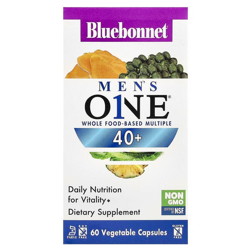 <img alt="Bluebonnet Nutrition, Mens ONE 40+, Whole Food- Based Multiple, 60 Vegetable Capsules" title="Bluebonnet Nutrition, Mens ONE 40+, Whole Food- Based Multiple, 60 Vegetable Capsules,743715001596"