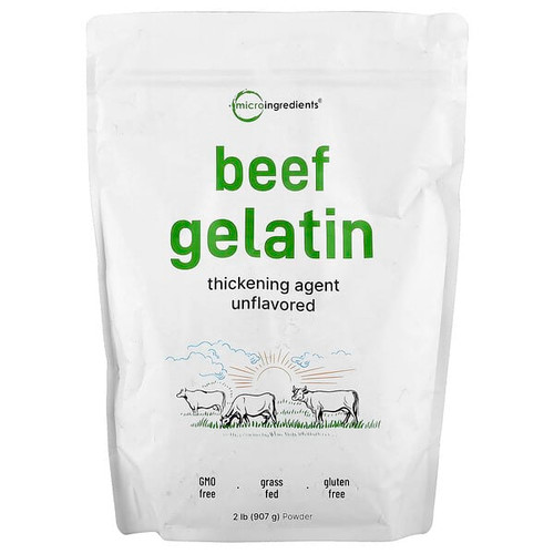 <img alt="Micro Ingredients, Beef Gelatin Powder, Unflavored, 2 lb (907 g)" title="Micro Ingredients, Beef Gelatin Powder, Unflavored, 2 lb (907 g),850015616747"