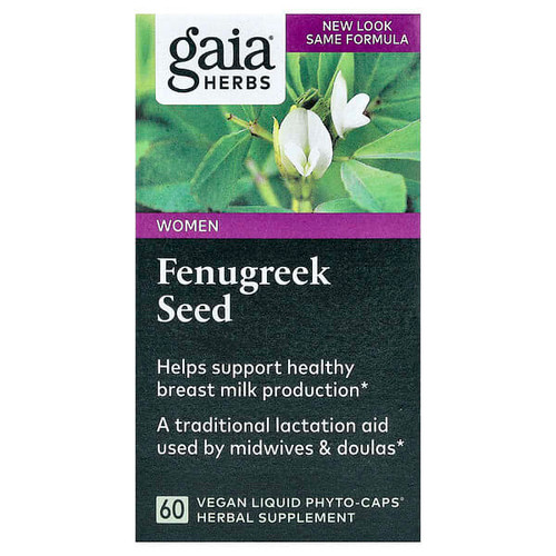 <img alt="Gaia Herbs, Women, Fenugreek Seed, 60 Vegan Liquid Phyto-Caps (390 mg per Capsule)" title="Gaia Herbs, Women, Fenugreek Seed, 60 Vegan Liquid Phyto-Caps (390 mg per Capsule),751063402606"