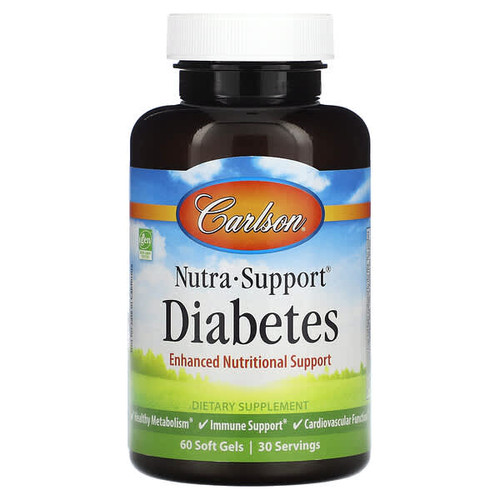 <img alt="Carlson, Nutra-Support, Diabetes, 60  Soft Gels" title="Carlson, Nutra-Support, Diabetes, 60  Soft Gels,088395045707"
