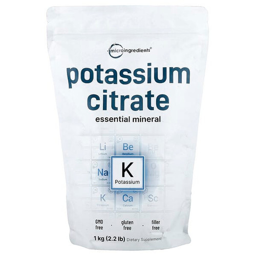 <img alt="Micro Ingredients, Potassium Citrate, 2.2 lb (1 kg)" title="Micro Ingredients, Potassium Citrate, 2.2 lb (1 kg),850082445028"