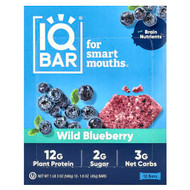 <img alt="IQBAR, Plant Protein Bar, Wild Blueberry, 12 Bars, 1.6 oz (45 g) Each" title="IQBAR, Plant Protein Bar, Wild Blueberry, 12 Bars, 1.6 oz (45 g) Each,850004554166"