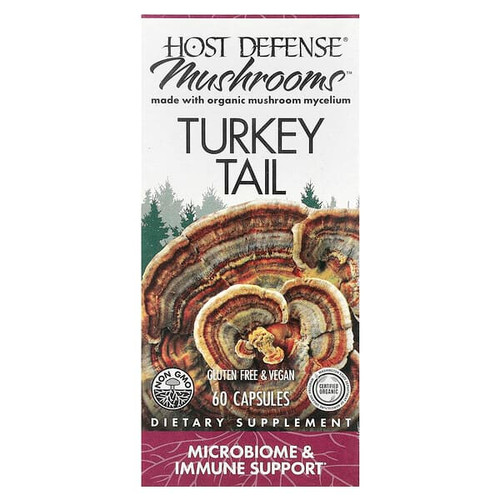 <img alt="Host Defense, Mushrooms, Turkey Tail, 60 Capsules (0.5 g per Capsule)" title="Host Defense, Mushrooms, Turkey Tail, 60 Capsules (0.5 g per Capsule),633422027326"