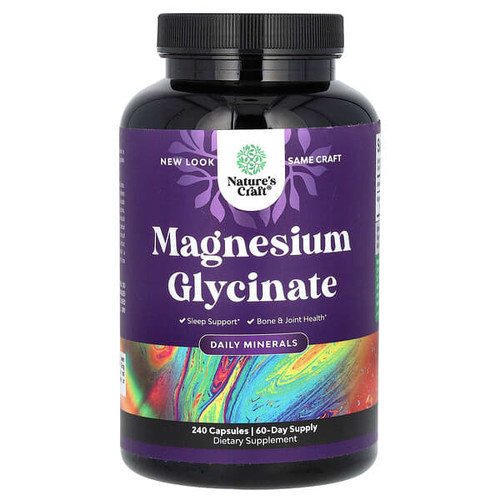 <img alt="Natures Craft, Magnesium Glycinate, 240 Capsules (100 mg per Capsule)" title="Natures Craft, Magnesium Glycinate, 240 Capsules (100 mg per Capsule),850050639411"