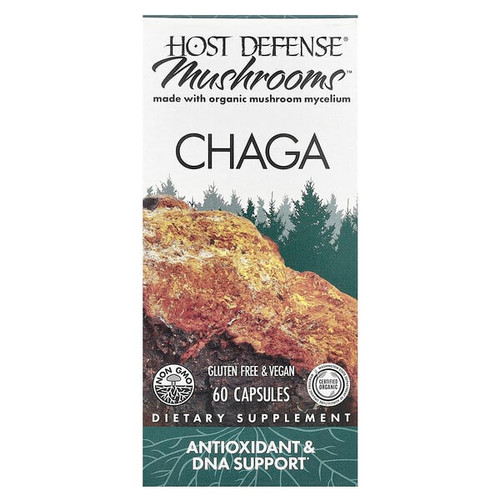 <img alt="Host Defense, Mushrooms, Chaga, 60 Capsules (0.5 g per Capsule)" title="Host Defense, Mushrooms, Chaga, 60 Capsules (0.5 g per Capsule),633422031828"