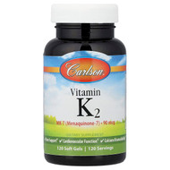 <img alt="Carlson, Vitamin K2, 90 mcg, 120 Soft Gels" title="Carlson, Vitamin K2, 90 mcg, 120 Soft Gels,088395107207"