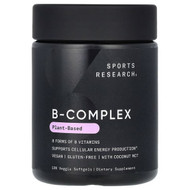 <img alt="Sports Research, B-Complex, Plant Based, 120 Veggie Softgels" title="Sports Research, B-Complex, Plant Based, 120 Veggie Softgels,023249091912"