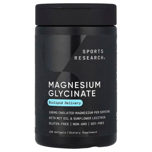 <img alt="Sports Research, Magnesium Glycinate, 120 Softgels (80 mg per Softgel)" title="Sports Research, Magnesium Glycinate, 120 Softgels (80 mg per Softgel),023249093039"