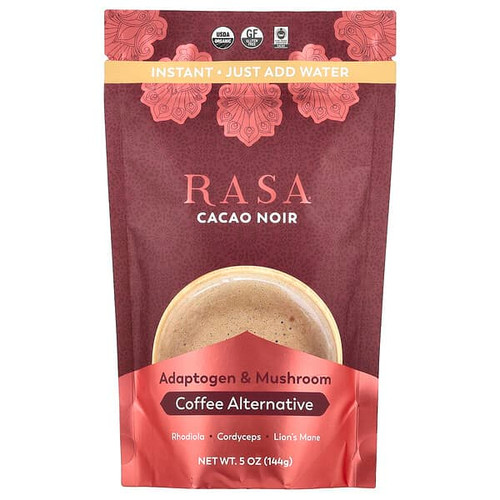 <img alt="Rasa, Adaptogen & Mushroom Coffee Alternative, Instant, Cacao Noir, 5 oz (144 g)" title="Rasa, Adaptogen & Mushroom Coffee Alternative, Instant, Cacao Noir, 5 oz (144 g),850002599664"