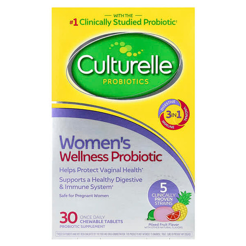 <img alt="Culturelle, Probiotics, Womens Wellness Probiotic, Mixed Fruit, 30 Chewable Tablets" title="Culturelle, Probiotics, Womens Wellness Probiotic, Mixed Fruit, 30 Chewable Tablets,049100401492"