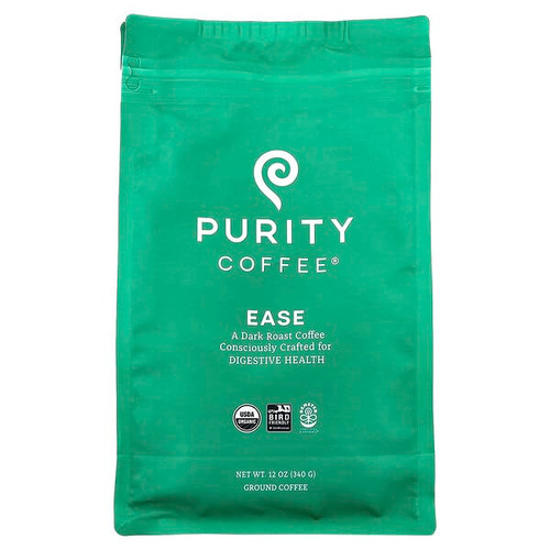 <img alt="Purity Coffee, Ease, Ground, Dark Roast, 12 oz (340 g)" title="Purity Coffee, Ease, Ground, Dark Roast, 12 oz (340 g),850005169253"