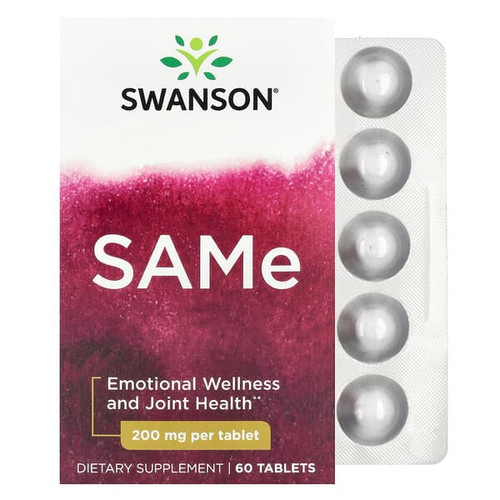 <img alt="Swanson Vitamins, SAMe, 60 Tablets (200 mg per Tablet)" title="Swanson Vitamins, SAMe, 60 Tablets (200 mg per Tablet),087614022178"