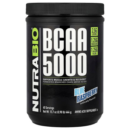 <img alt="NutraBio, BCAA 5000, Blue Raspberry, 0.98 lb (444 g)" title="NutraBio, BCAA 5000, Blue Raspberry, 0.98 lb (444 g),649908268404"