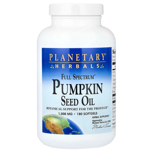 <img alt="Planetary Herbals, Full Spectrum Pumpkin Seed Oil, 1,000 mg, 180 Softgels" title="Planetary Herbals, Full Spectrum Pumpkin Seed Oil, 1,000 mg, 180 Softgels,021078107507"