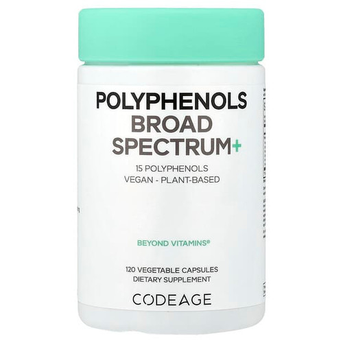 <img alt="Codeage, Polyphenols Broad Spectrum+, 120 Vegetable Capsules" title="Codeage, Polyphenols Broad Spectrum+, 120 Vegetable Capsules,853919008328"