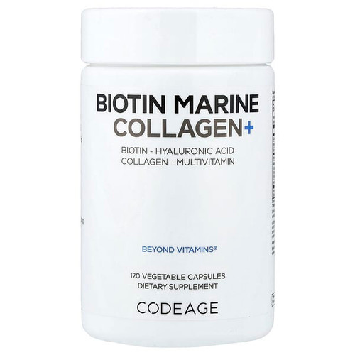 <img alt="Codeage, Biotin Marine Collagen+, 120 Vegetable Capsules" title="Codeage, Biotin Marine Collagen+, 120 Vegetable Capsules,853919008571"