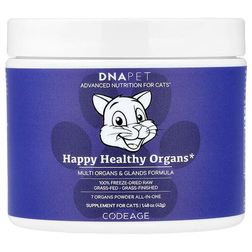 <img alt="Codeage, DNA Pet, Happy Healthy Organs, Multi Organs & Glands Formula, For Cats, 1.48 oz (42 g)" title="Codeage, DNA Pet, Happy Healthy Organs, Multi Organs & Glands Formula, For Cats, 1.48 oz (42 g),850043333722"
