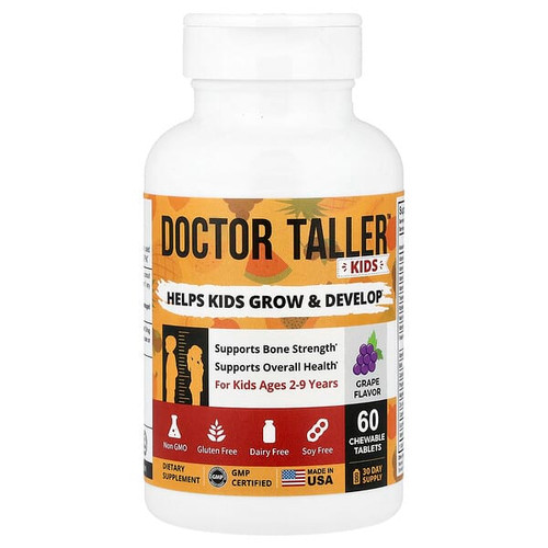 <img alt="NuBest, Doctor Taller, For Kids Ages 2-9 Years, Grape, 60 Chewable Tablets" title="NuBest, Doctor Taller, For Kids Ages 2-9 Years, Grape, 60 Chewable Tablets,850011016558"