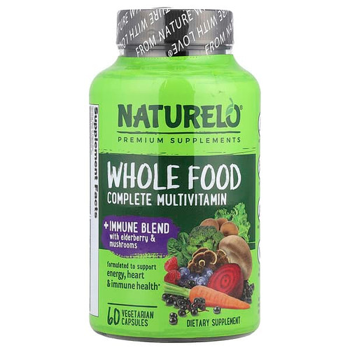 <img alt="NATURELO, Whole Food Complete Multivitamin + Immune Blend, 60 Vegetarian Capsules" title="NATURELO, Whole Food Complete Multivitamin + Immune Blend, 60 Vegetarian Capsules,628110628695"