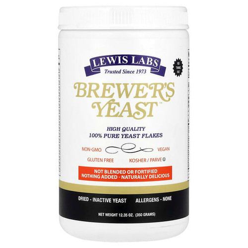 <img alt="Lewis Labs, Brewers Yeast, 12.35 oz (350 g)" title="Lewis Labs, Brewers Yeast, 12.35 oz (350 g),042515435199"