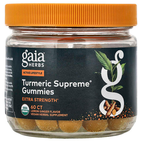 <img alt="Gaia Herbs, Turmeric Supreme Gummies, Lemon Ginger, 60 Gummies" title="Gaia Herbs, Turmeric Supreme Gummies, Lemon Ginger, 60 Gummies,751063151894"