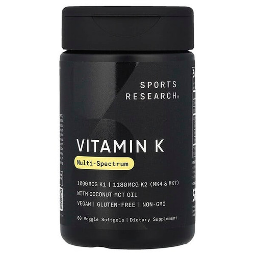 <img alt="Sports Research, Vitamin K, Multi-Spectrum, 60 Veggie Softgels" title="Sports Research, Vitamin K, Multi-Spectrum, 60 Veggie Softgels,023249091875"