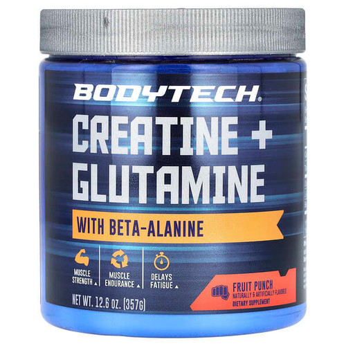 <img alt="BodyTech, Creatine + Glutamine with Beta-Alanine, Fruit Punch, 12.6 oz (357 g)" title="BodyTech, Creatine + Glutamine with Beta-Alanine, Fruit Punch, 12.6 oz (357 g),766536027033"