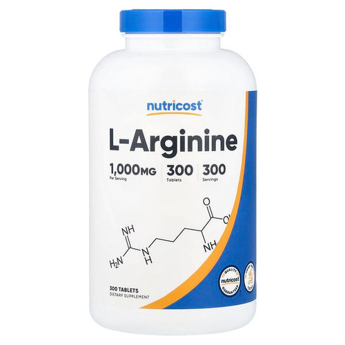 <img alt="Nutricost, L-Arginine, 1,000 mg, 300 Tablets" title="Nutricost, L-Arginine, 1,000 mg, 300 Tablets,810014670324"