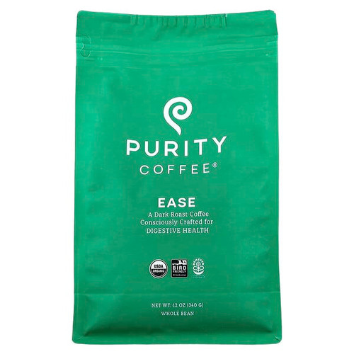 <img alt="Purity Coffee, Ease, Whole Bean, Dark Roast, 12 oz (340 g)" title="Purity Coffee, Ease, Whole Bean, Dark Roast, 12 oz (340 g),850005169048"