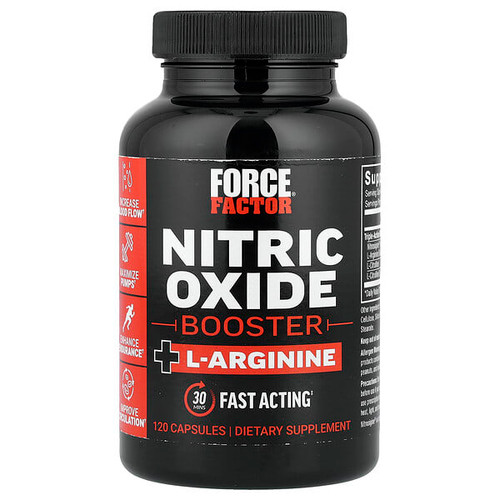 <img alt="Force Factor, Nitric Oxide Booster + L-Arginine, 120 Capsules" title="Force Factor, Nitric Oxide Booster + L-Arginine, 120 Capsules,810126662408"