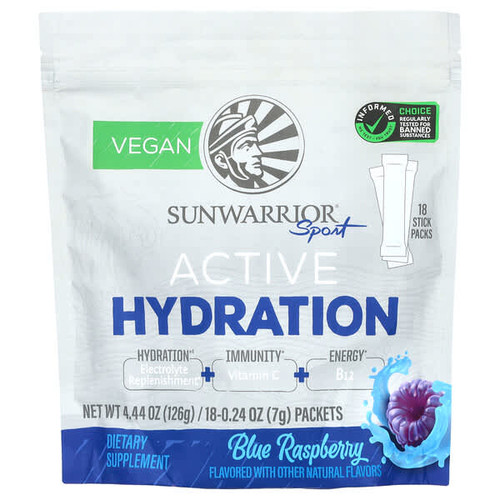 <img alt="Sunwarrior, Sport, Active Hydration, Blue Raspberry , 18 Packets, 0.24 oz (7 g) Each" title="Sunwarrior, Sport, Active Hydration, Blue Raspberry , 18 Packets, 0.24 oz (7 g) Each,810100921071"