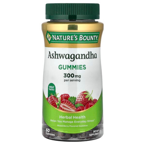<img alt="Natures Bounty, Ashwagandha Gummies, Mixed Berry, 60 Gummies (150 mg per Gummy)" title="Natures Bounty, Ashwagandha Gummies, Mixed Berry, 60 Gummies (150 mg per Gummy),074312012242"