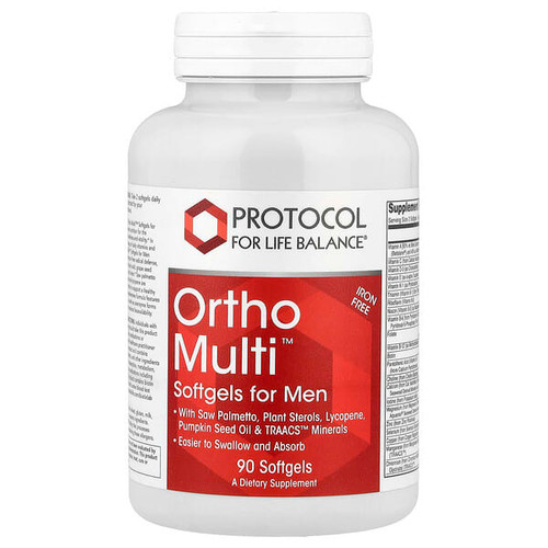 <img alt="Protocol for Life Balance, Ortho Multi, Softgels for Men, 90 Softgels" title="Protocol for Life Balance, Ortho Multi, Softgels for Men, 90 Softgels,707359138803"
