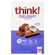 <img alt="Think , Delight Protein Bar, Chocolate Mousse Pie, 10 Bars, 1.2 oz (34 g) Each" title="Think , Delight Protein Bar, Chocolate Mousse Pie, 10 Bars, 1.2 oz (34 g) Each,753656719436"