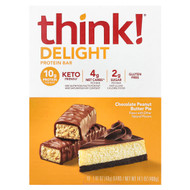 <img alt="Think , Delight Protein Bar, Chocolate Peanut Butter Pie , 10 Bars, 1.41 oz (40 g) Each" title="Think , Delight Protein Bar, Chocolate Peanut Butter Pie , 10 Bars, 1.41 oz (40 g) Each,753656718408"