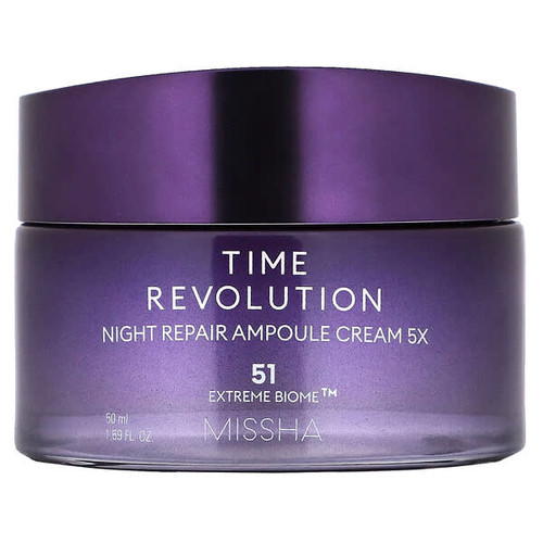 <img alt="Missha, Time Revolution, Night Repair Ampoule Cream 5x, 1.69 fl oz (50 ml)" title="Missha, Time Revolution, Night Repair Ampoule Cream 5x, 1.69 fl oz (50 ml),8809747922048"