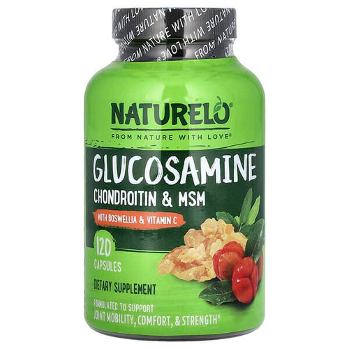 <img alt="NATURELO, Glucosamine Chondroitin & MSM With Boswellia & Vitamin C, 120 Capsules" title="NATURELO, Glucosamine Chondroitin & MSM With Boswellia & Vitamin C, 120 Capsules,628110628497"