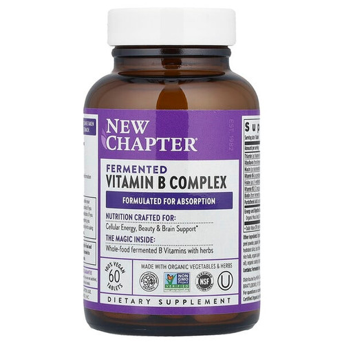 <img alt="New Chapter, Fermented Vitamin B Complex, 60 Vegan Tablets" title="New Chapter, Fermented Vitamin B Complex, 60 Vegan Tablets,727783902610"