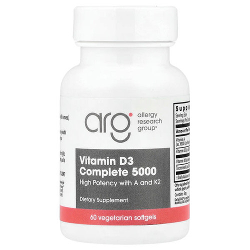 <img alt="Allergy Research Group, Vitamin D3 Complete 5000, 60 Vegetarian Softgels" title="Allergy Research Group, Vitamin D3 Complete 5000, 60 Vegetarian Softgels,713947765900"